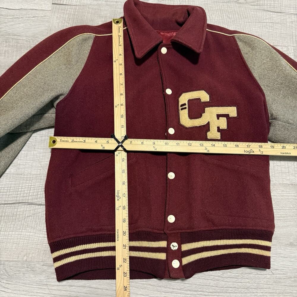 Vintage 1960s Wool Letterman Varsity Jacket Size Medium - Picture 6 of 7